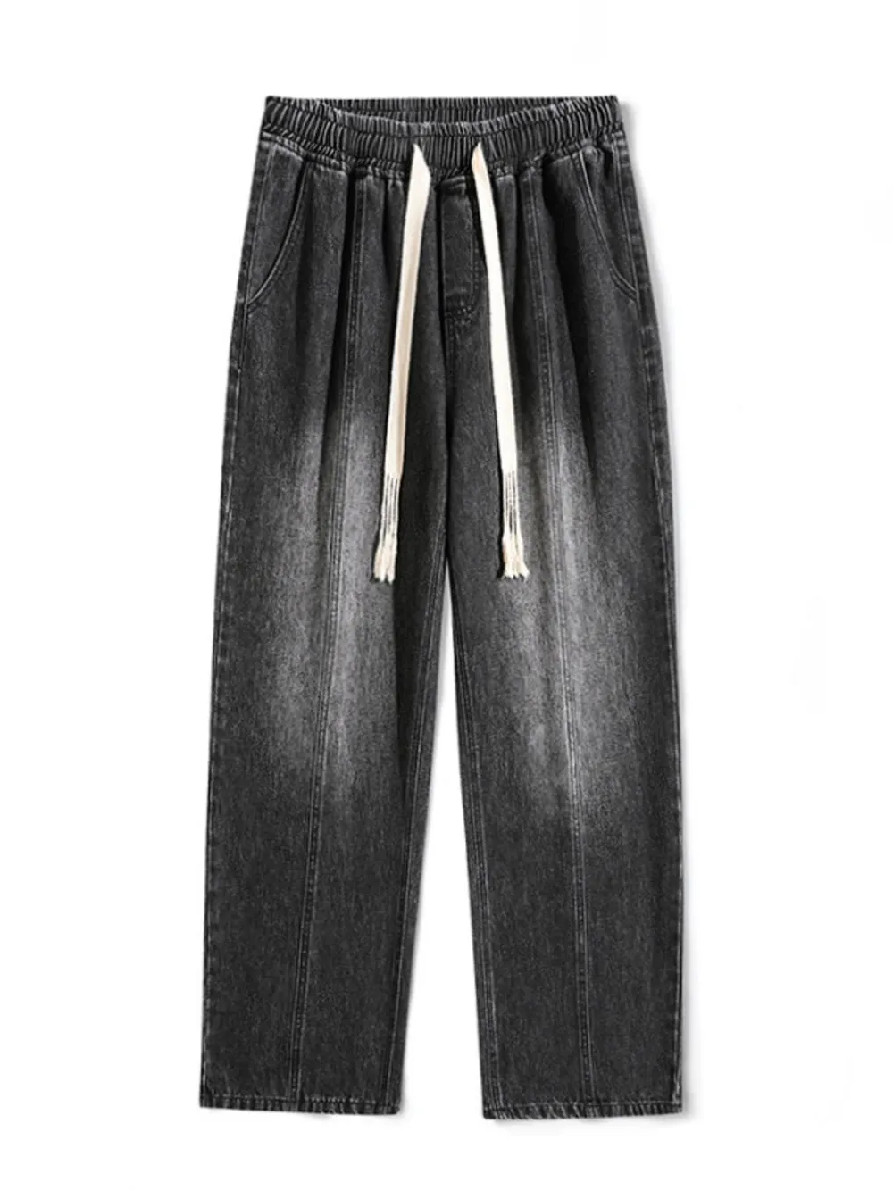 Men's Full Size Drawstring Wide Leg Jeans Plus Size, image 5