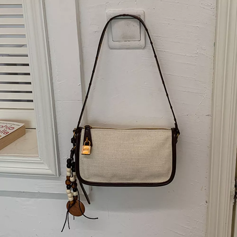 Vintage Lock Detail Shoulder Bag, image 3