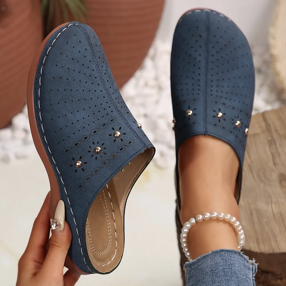 Round Toe Wedge Sandals, image 3