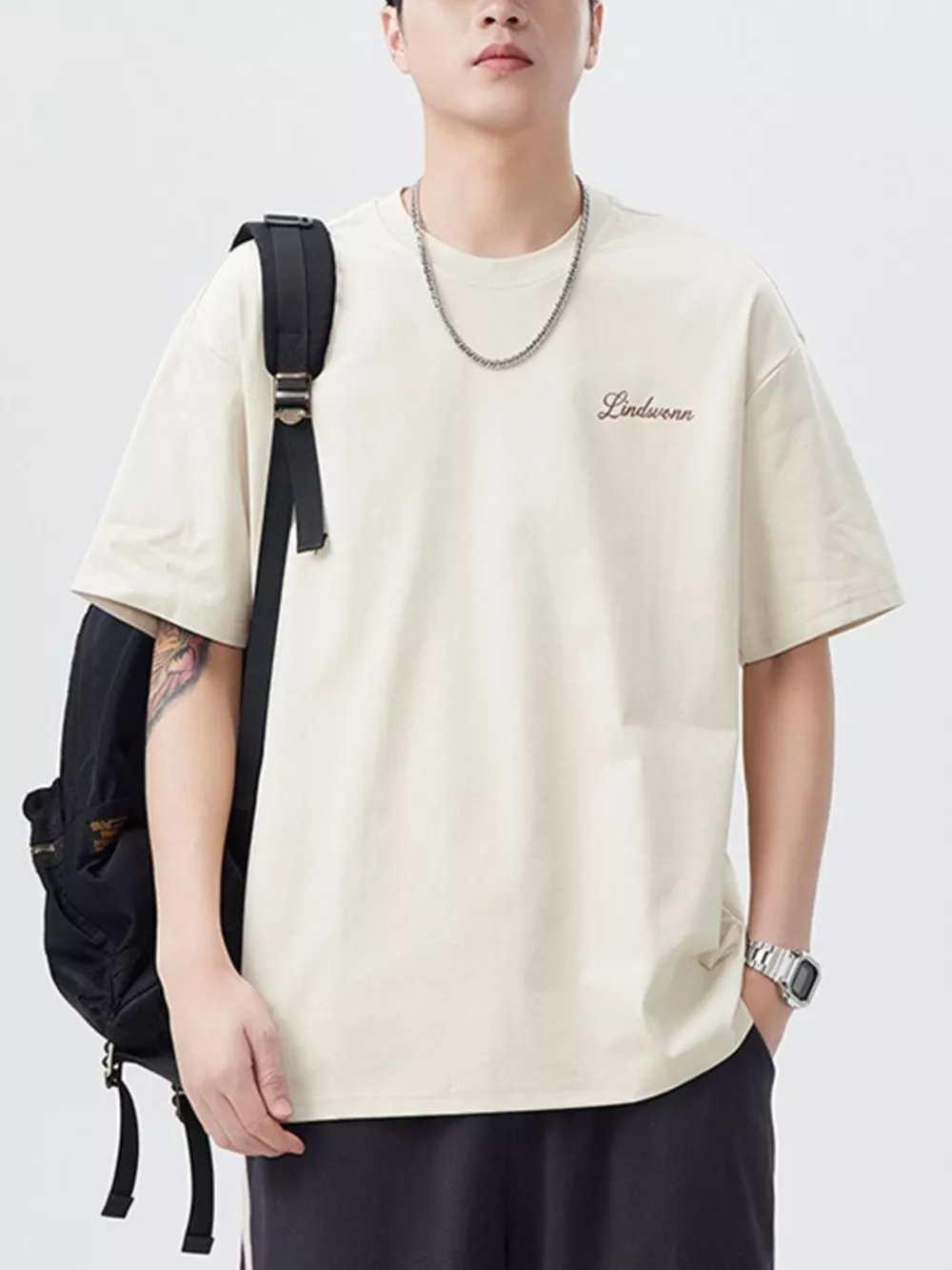 Men's Plus Size Round Neck Short Sleeve T-Shirt, image 7