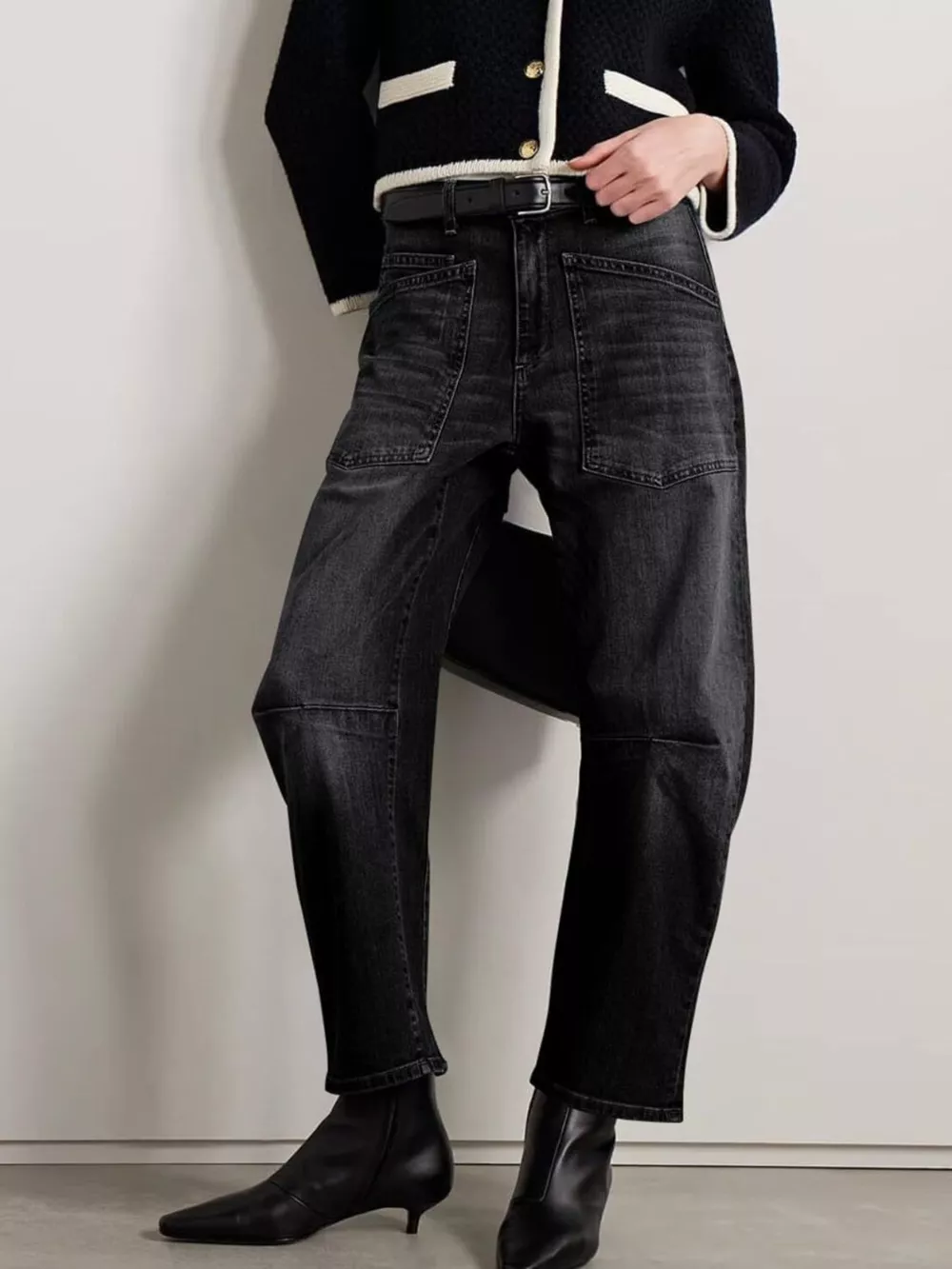 Wide-Leg Jeans with Patch Pockets, image 10