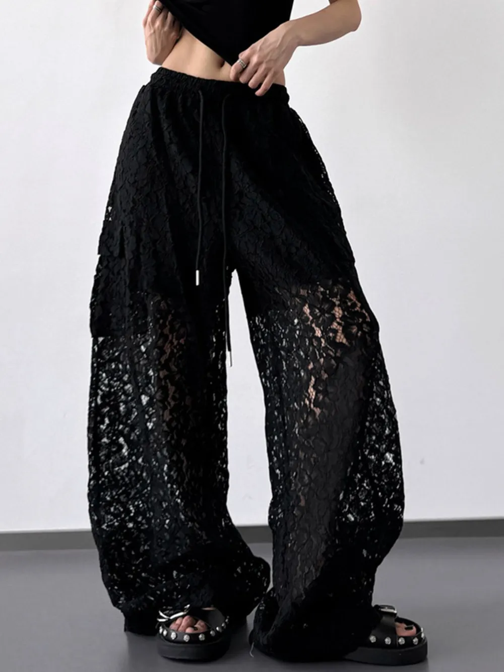 Lace Wide Leg Pants, image 8