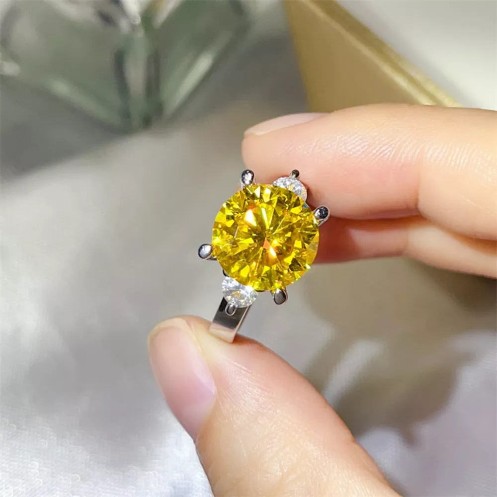 5 Carat Moissanite 925 Sterling Silver Ring, image 4