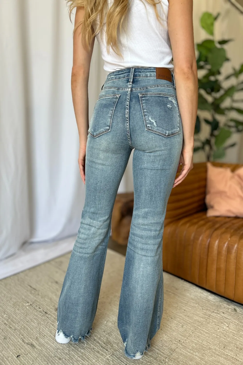 Full Size Medium Rise Tummy Control Destroy Flare, image 6