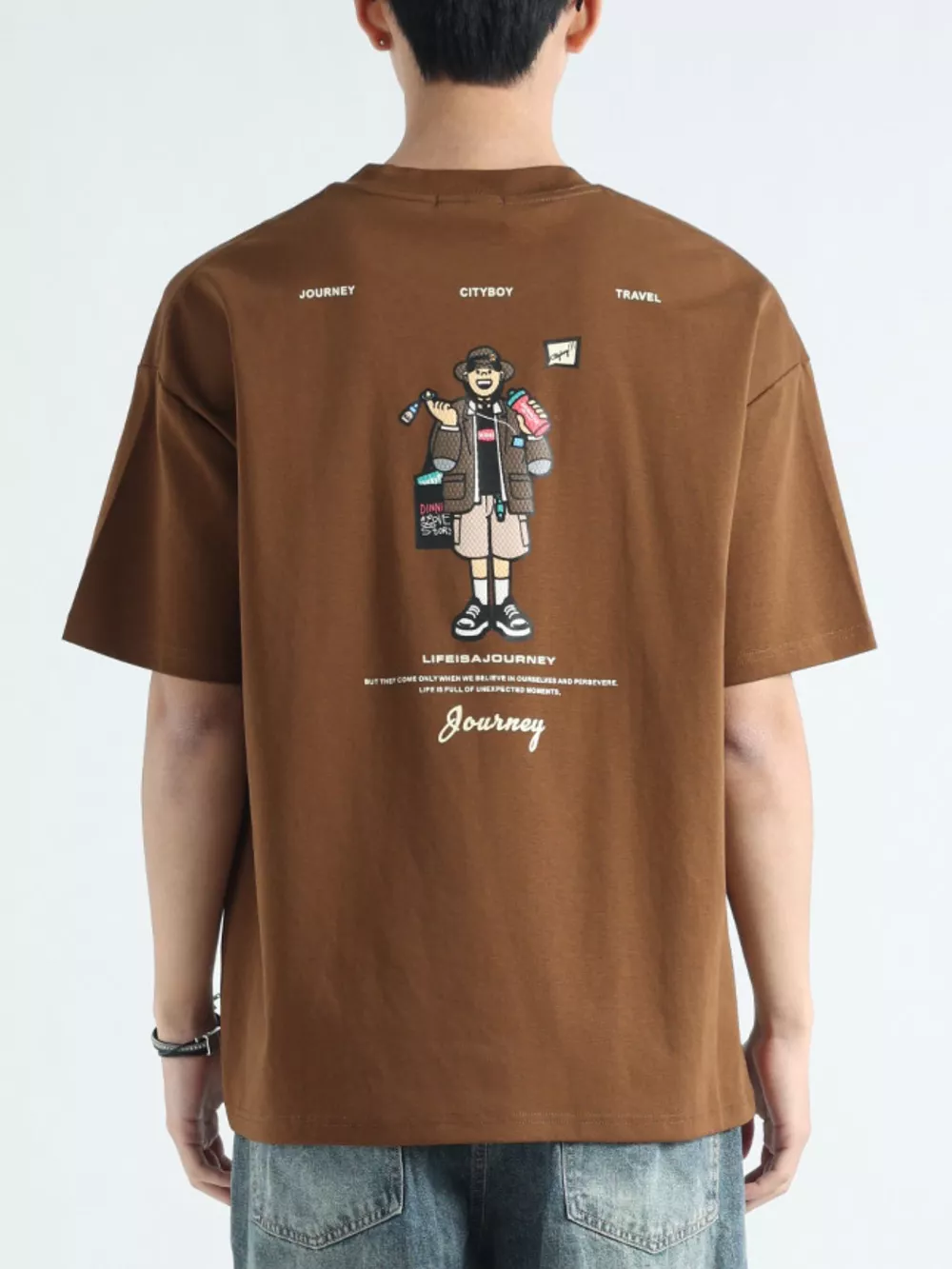 Men's Plus Size Round Neck Short Sleeve T-Shirt, image 6