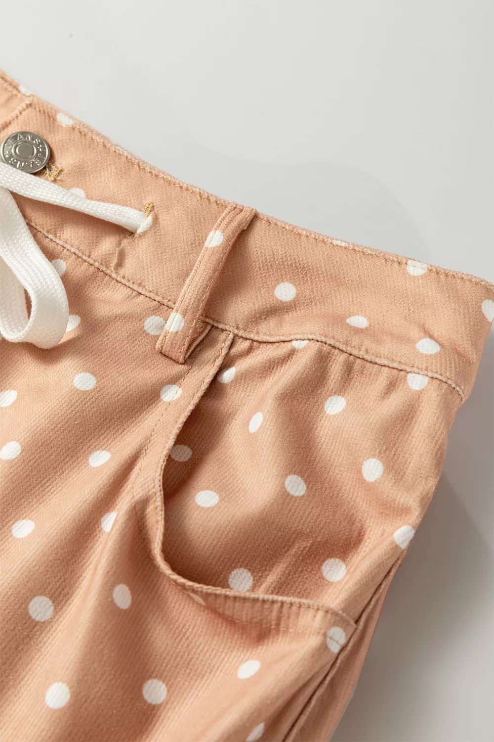 Polka Dot Print Drawstring Wide Leg Pants, image 6