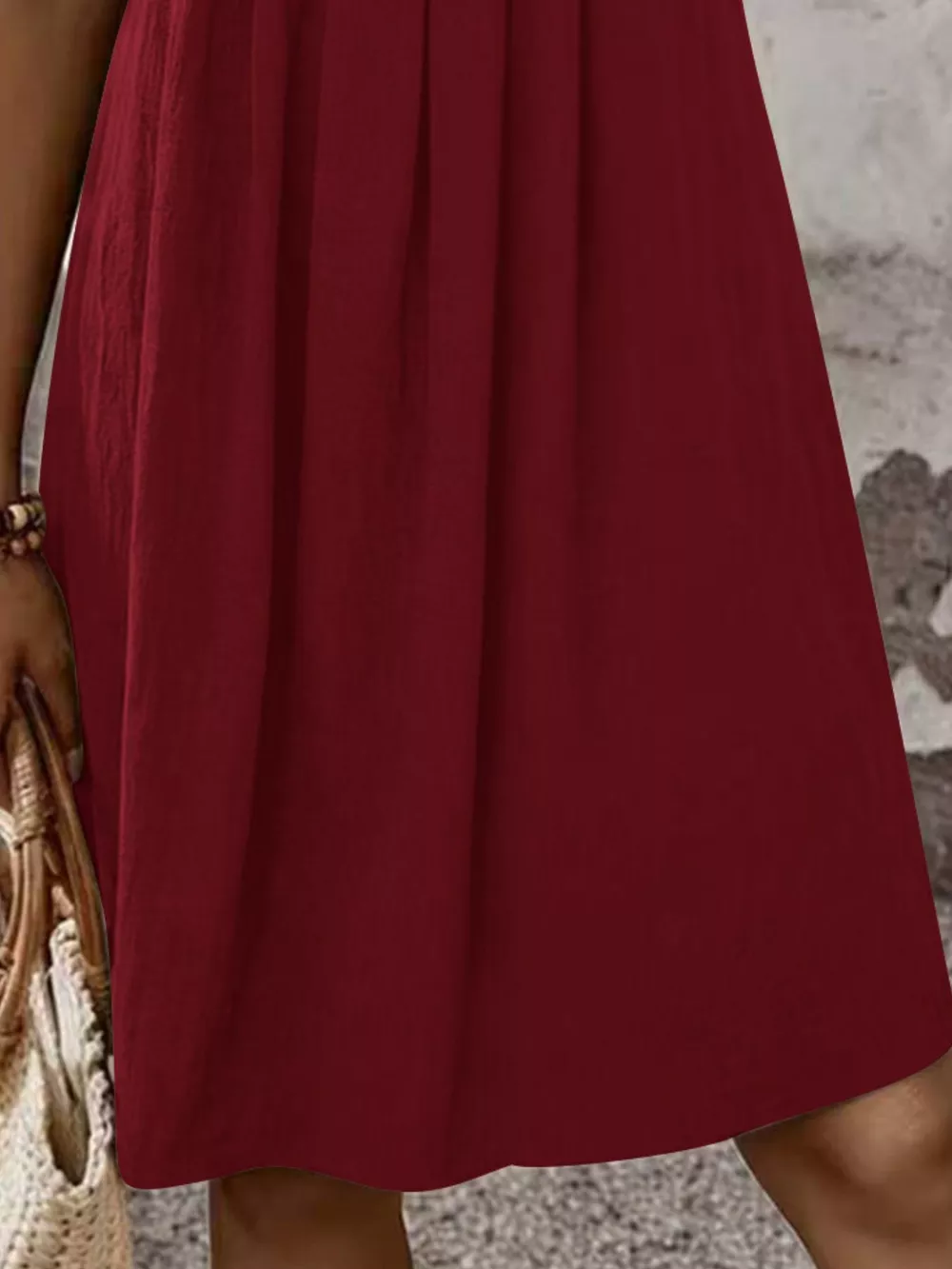 Zipper-Front Short Sleeve A-Line Dress, image 18