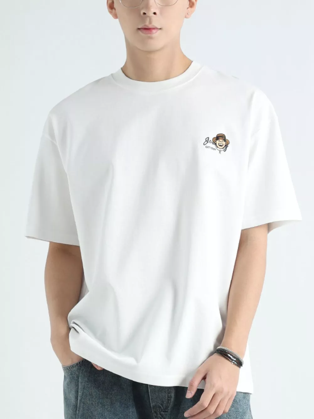 Men's Plus Size Round Neck Short Sleeve T-Shirt, image 7