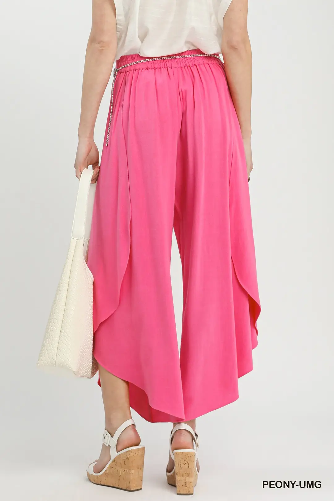 Flowy Asymmetrical Hem Wide Leg Pants, image 5
