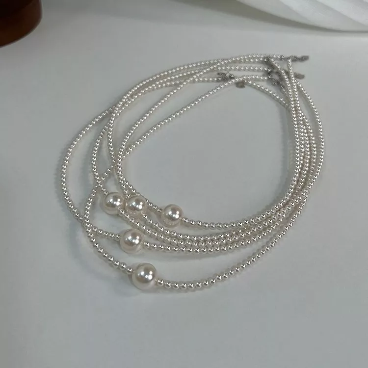 Pearl Bead Choker Necklace, image 3