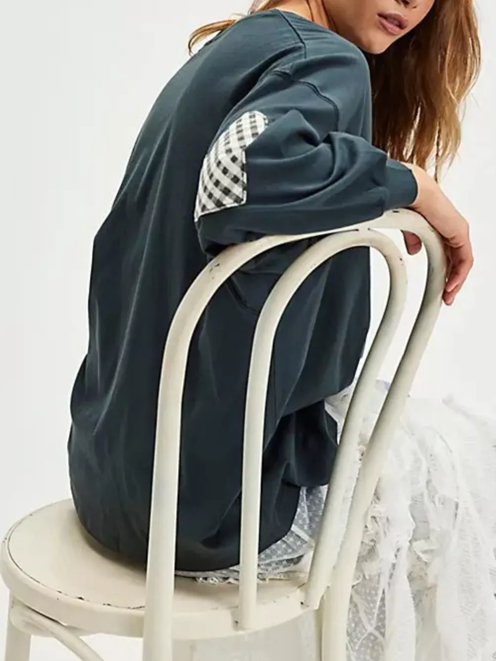Heart Patch Long Sleeve Sweatshirt, image 8