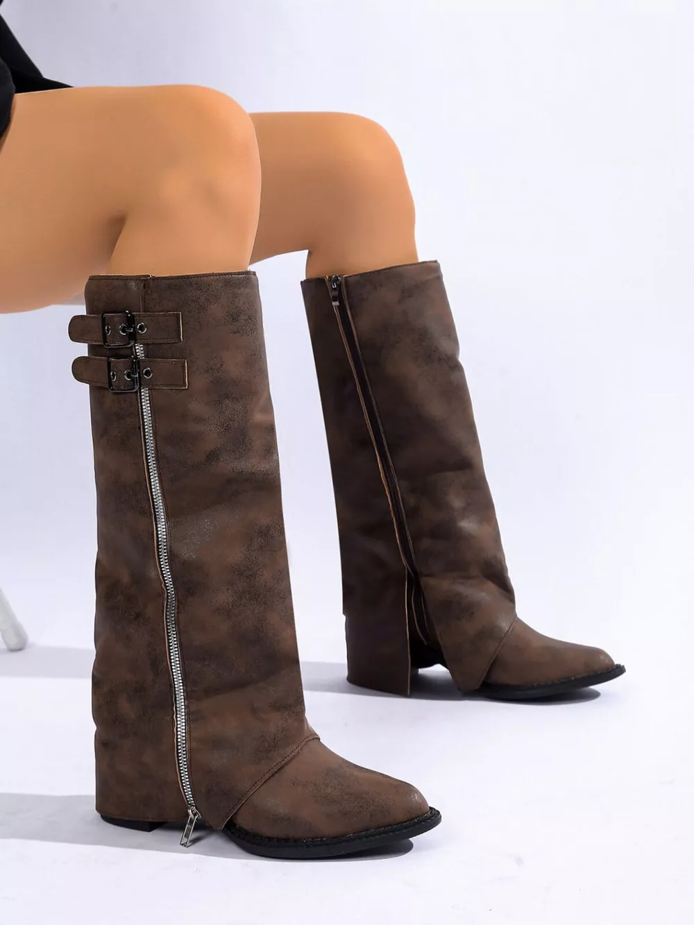 Point Toe Block Heels Boots, image 4