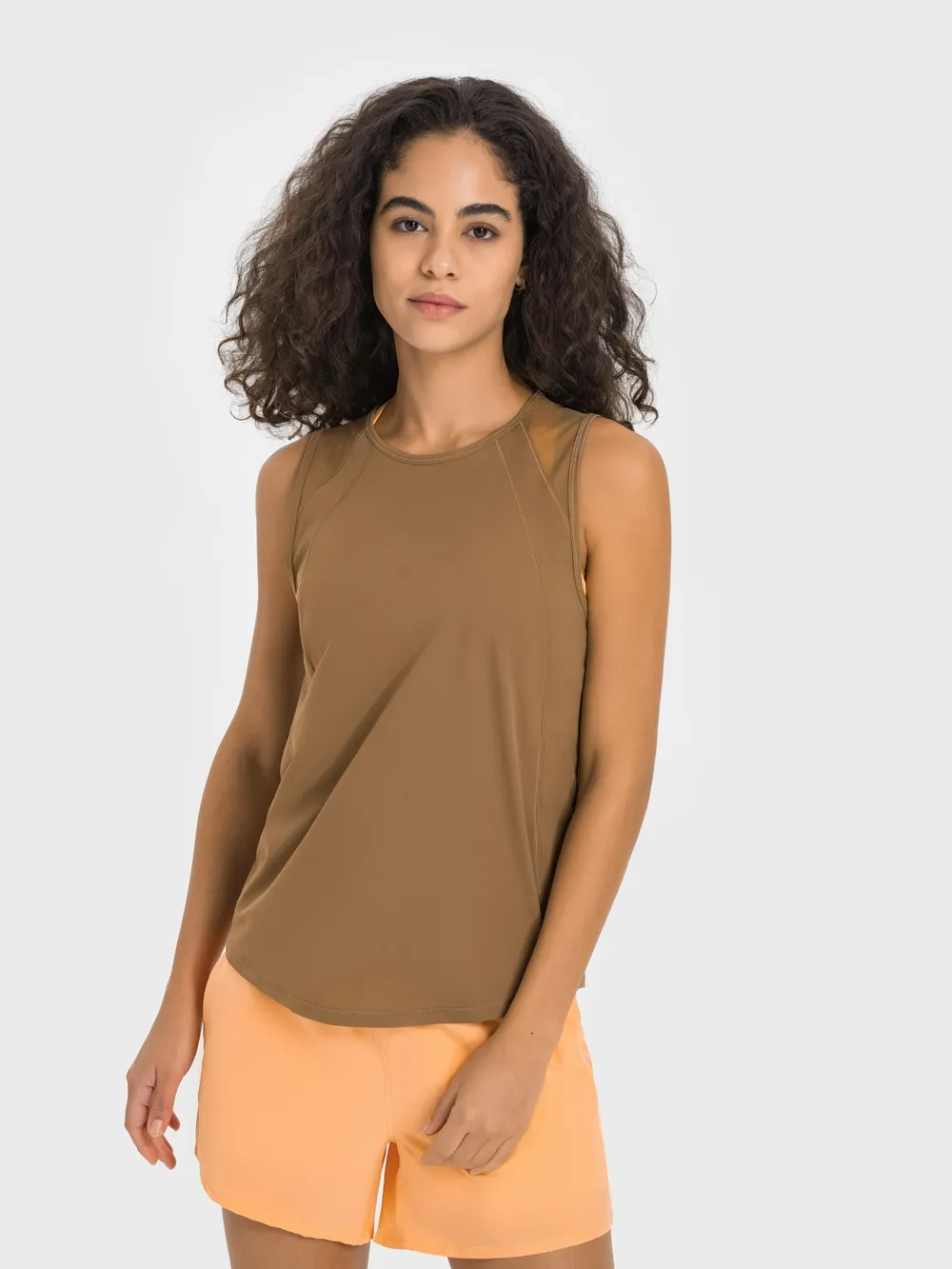 Cutout Back Round Neck Active Tank, image 21
