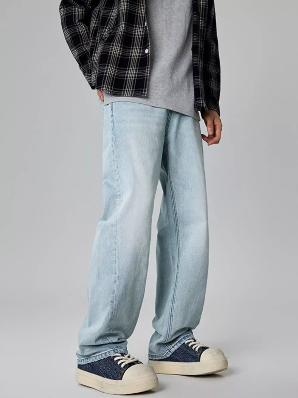 Men's Wash Straight Leg Jeans, image 3
