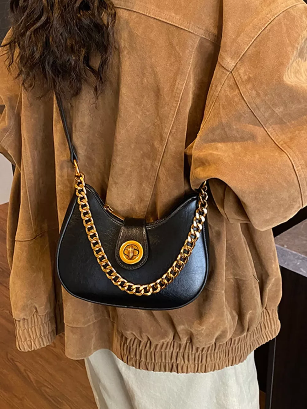 Chain Accent Shoulder Bag, image 6