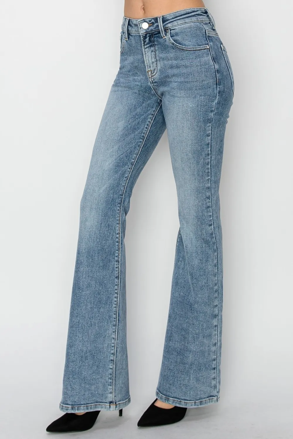 Full Size Mid Rise Bootcut Jeans, image 5