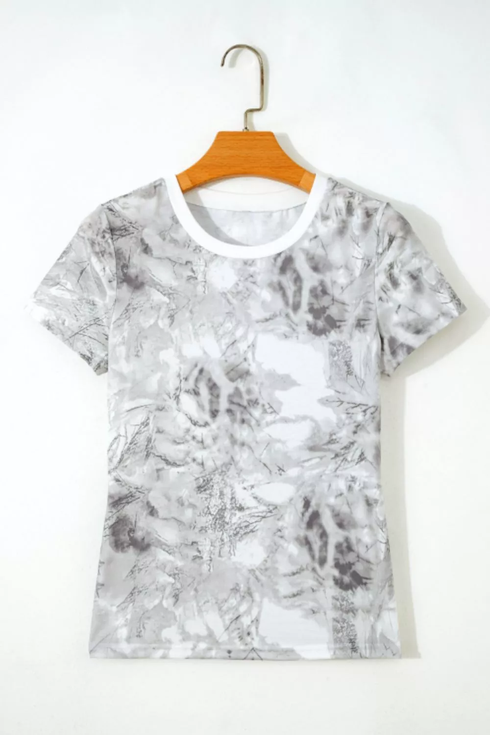 Abstract Woodland Print Slim Fitted T Shirt, image 4
