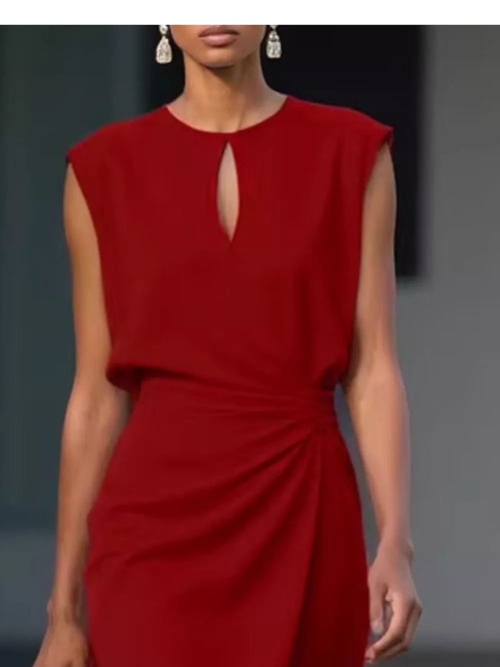 Ruched Waist Sleeveless Dress, image 14