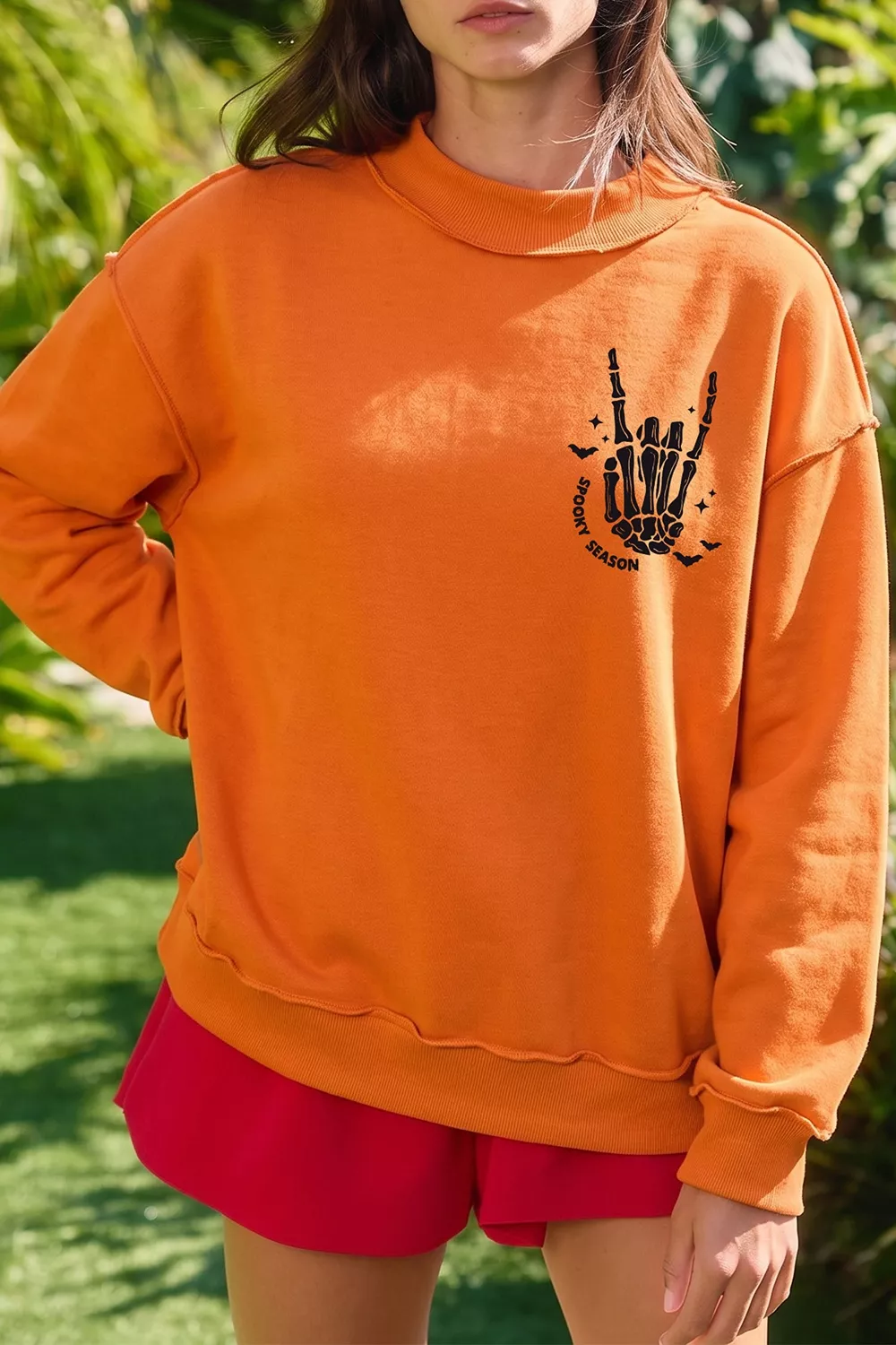 Spooky Season Mock Neck Reversible Halloween Sweatshirt, image 4