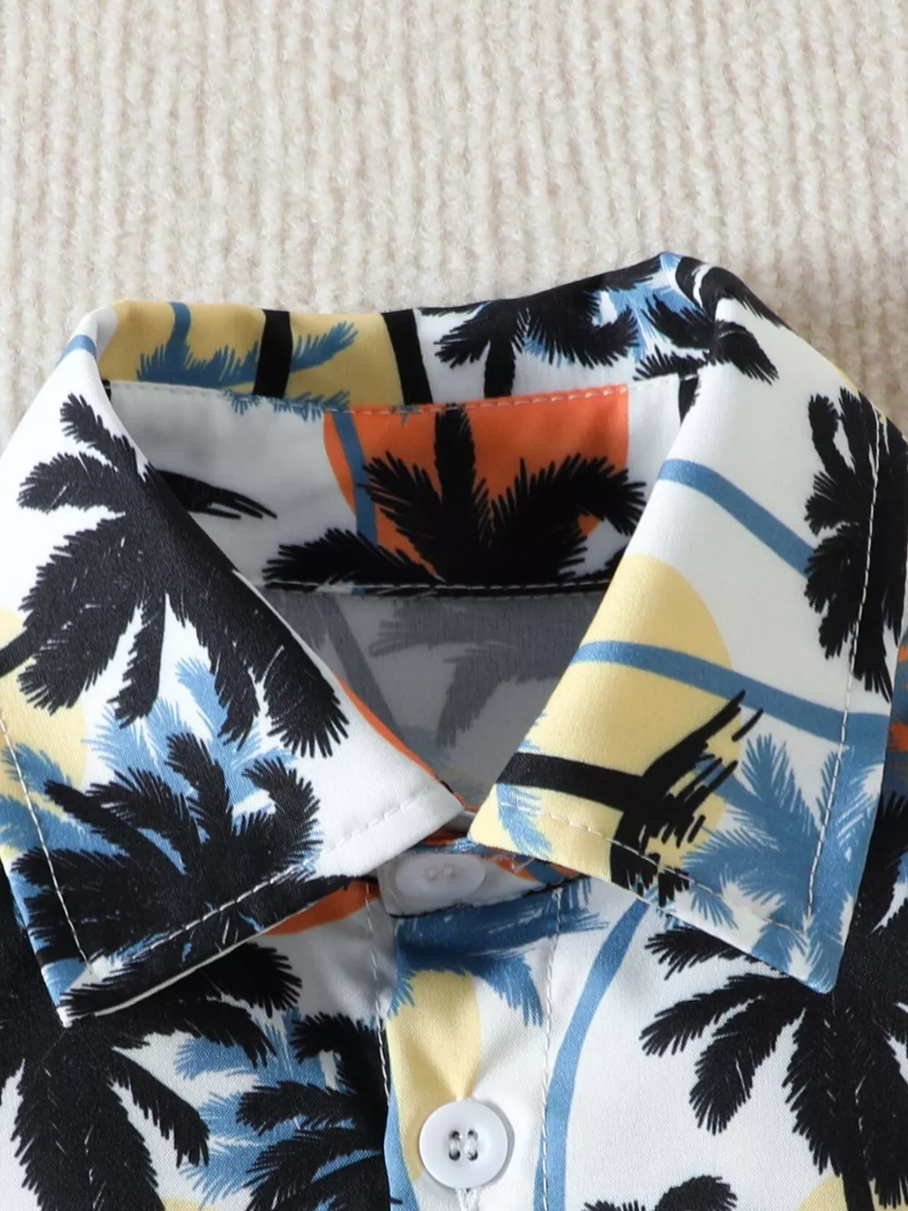 Children's Tropical Print Shirt and Shorts Set, image 9