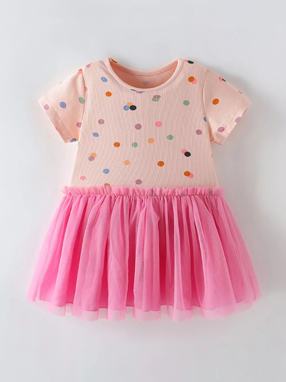 Children's Cute Polka Dot Tulle Party Dress