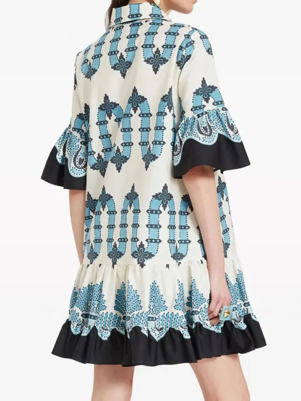 Floral Print Ruffle Sleeve Mini Dress, image 17