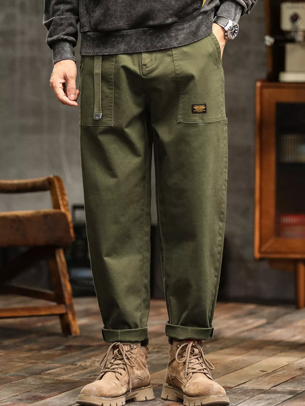 Men's Wide Leg Pants, image 4