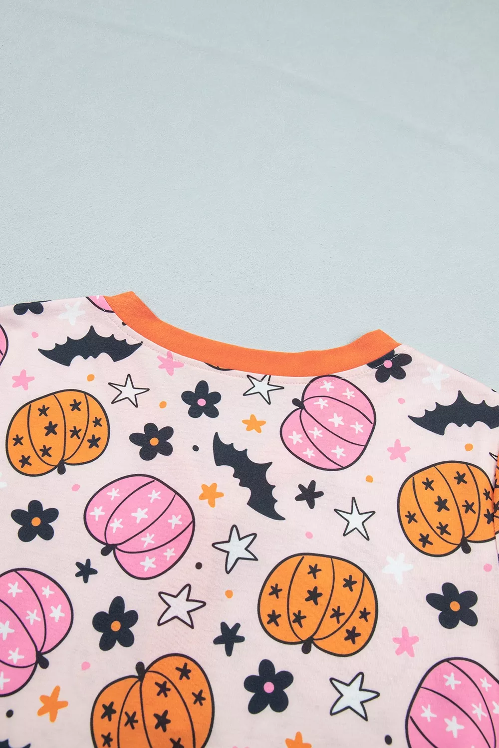 Halloween Pumpkin Print Long Sleeve Home Wear Lounge Set, image 12