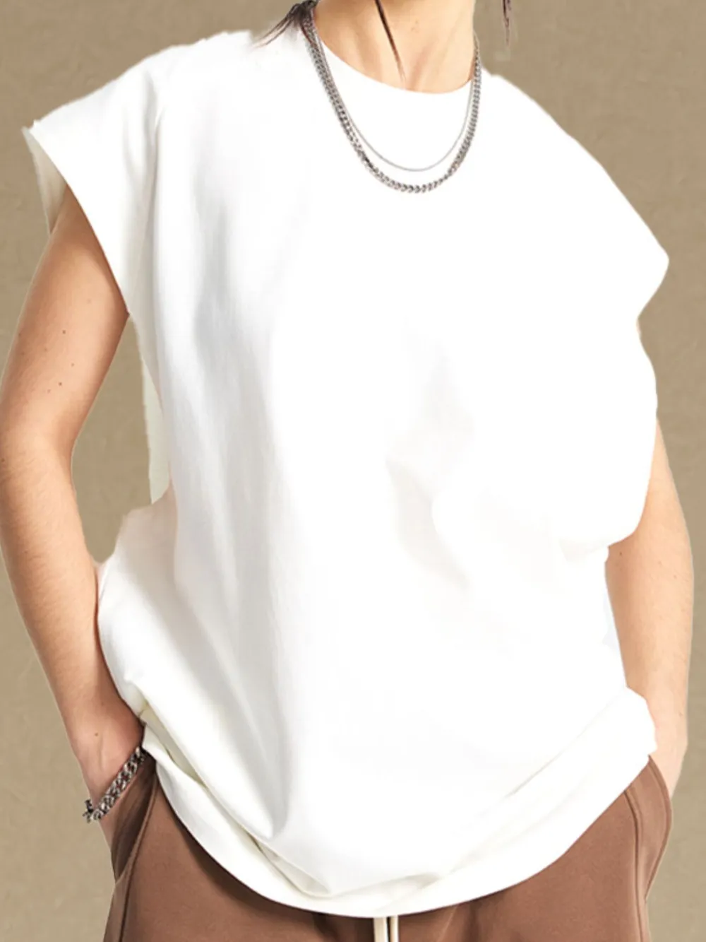 Men's Round Neck Tank, image 7
