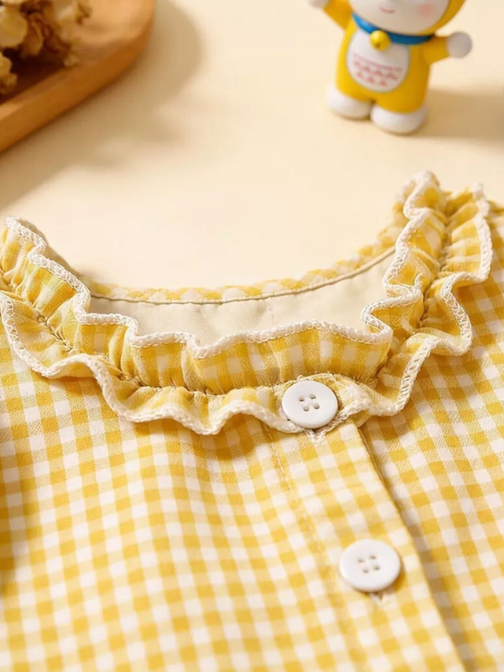 Children's Ruffled Gingham Sleeveless Dress, image 12