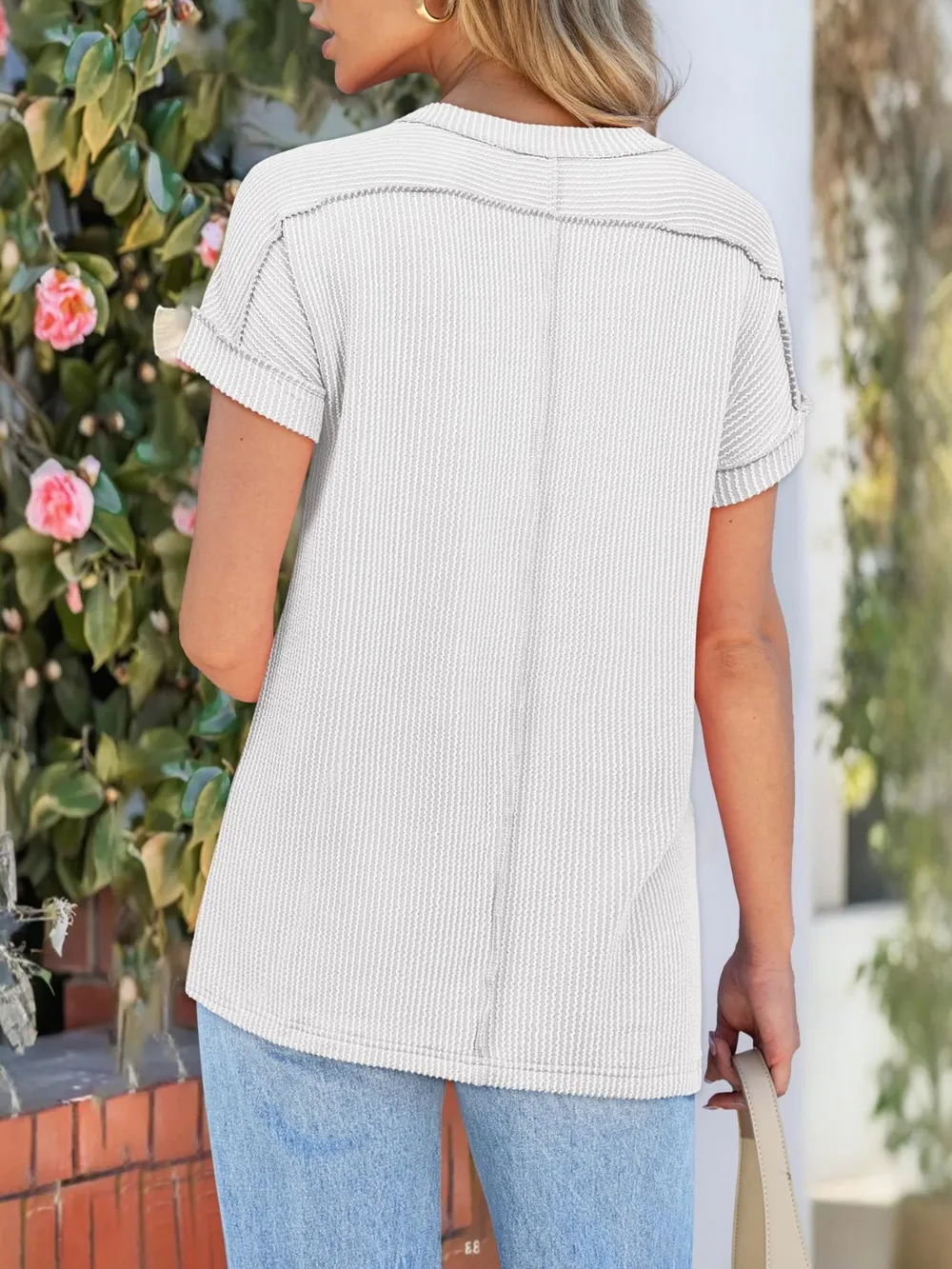 Round Neck Short Sleeve T-Shirt, image 11