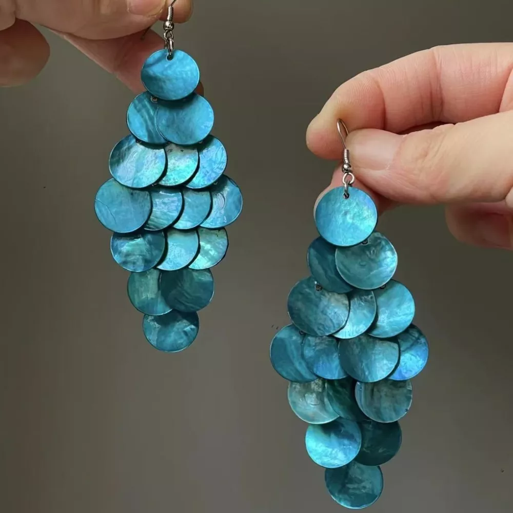 Stainless Steel Shell Dangle Earrings, image 4