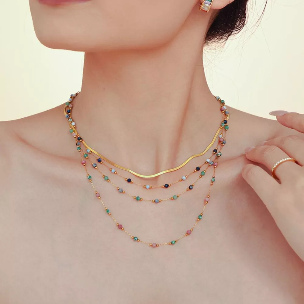 18K Gold-Plated Titanium Steel Necklace, image 9