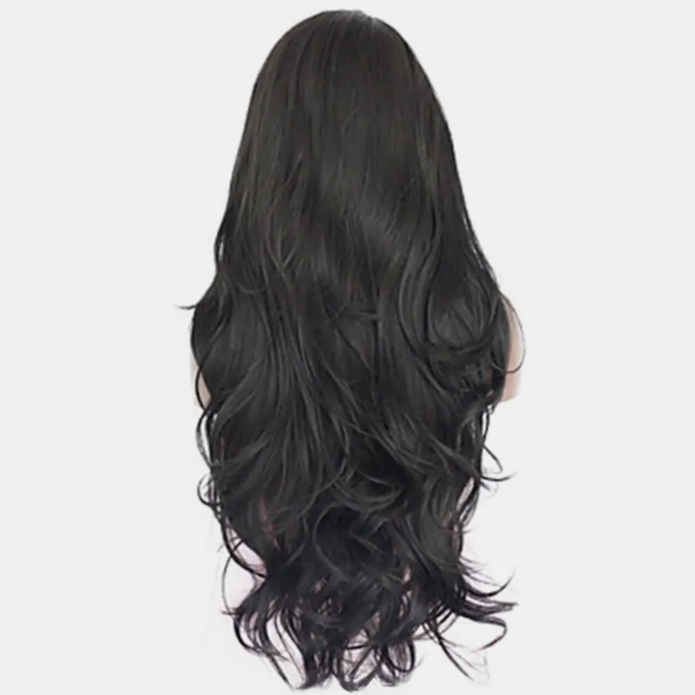 13*3" Lace Front Wigs Synthetic Long Wavy 24" 130% Density, image 2