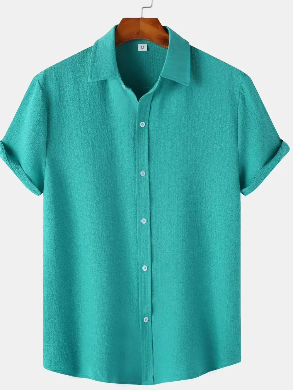 Men's Plus Size Button Down Short Sleeve Shirt, image 2