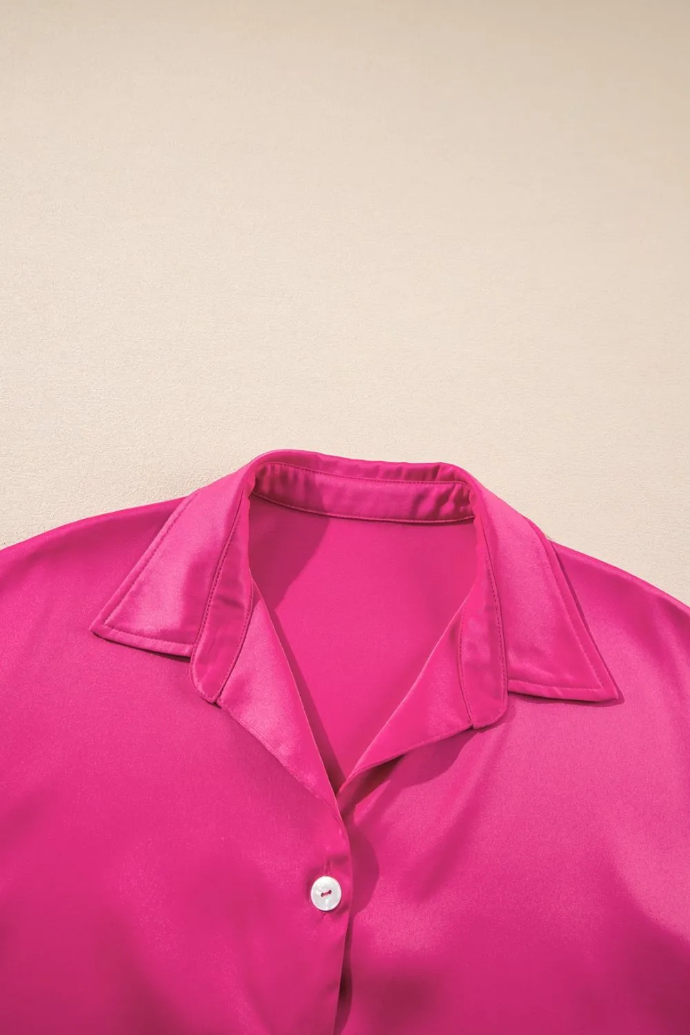 Buttoned Collared Neck Mini Shirt Dress, image 9