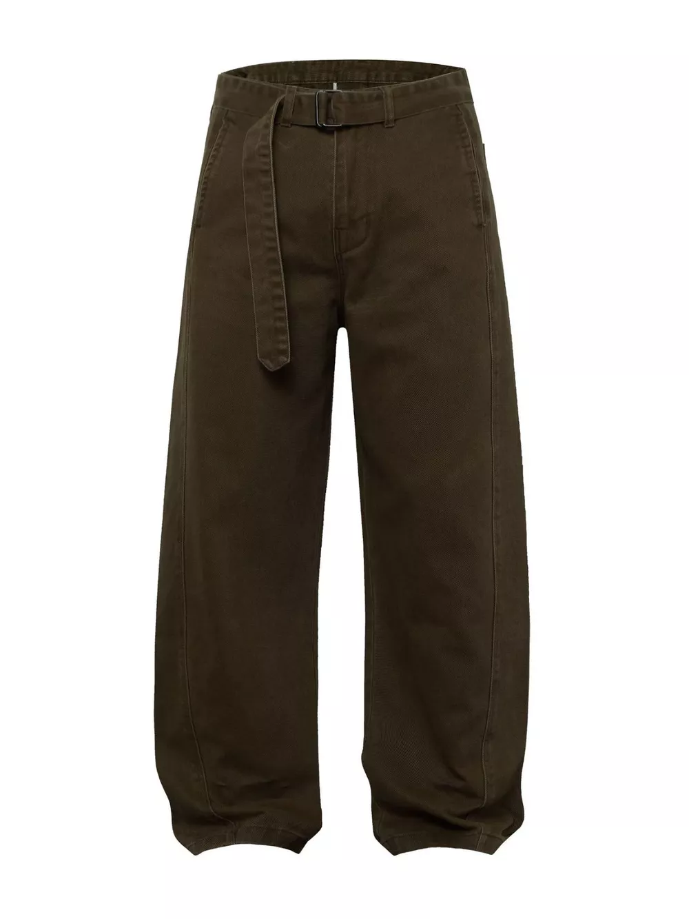Men's Belted Wide-Leg Cargo Pants, image 5