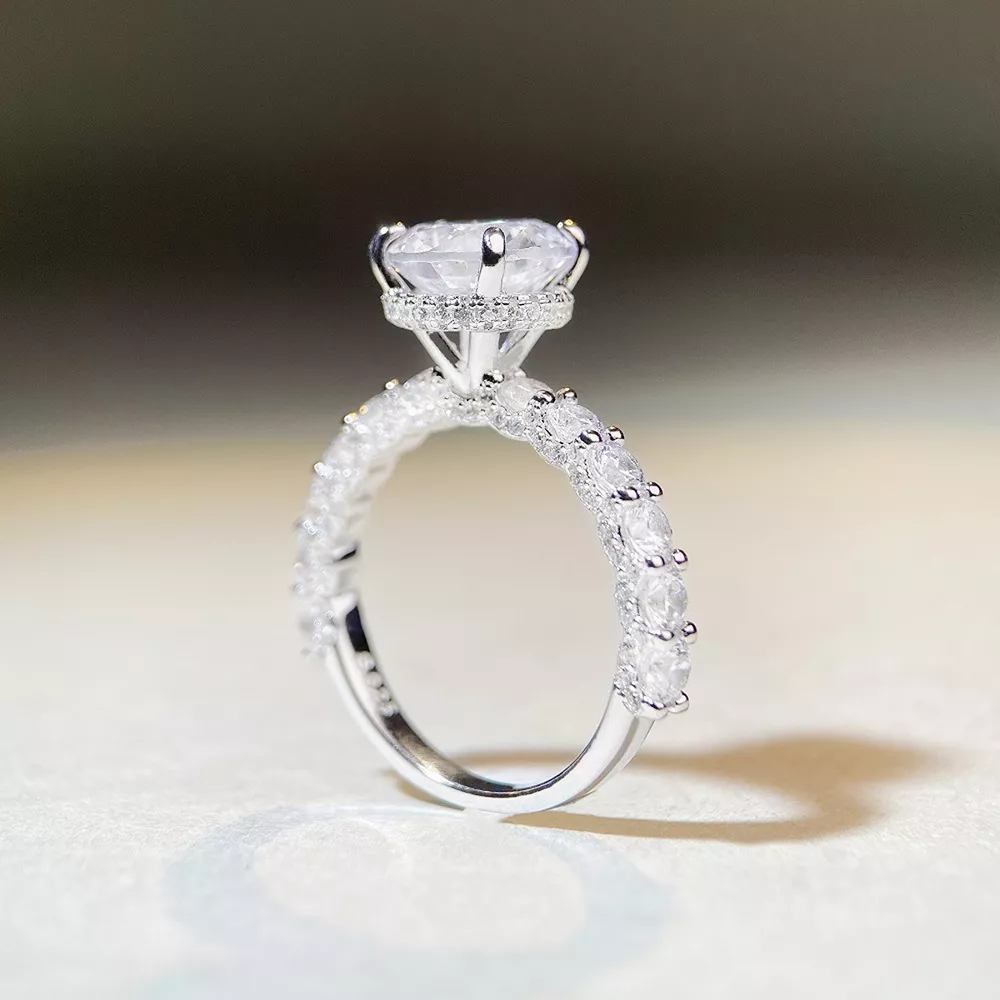 3 Carat 925 Sterling Silver Moissanite Ring, image 10