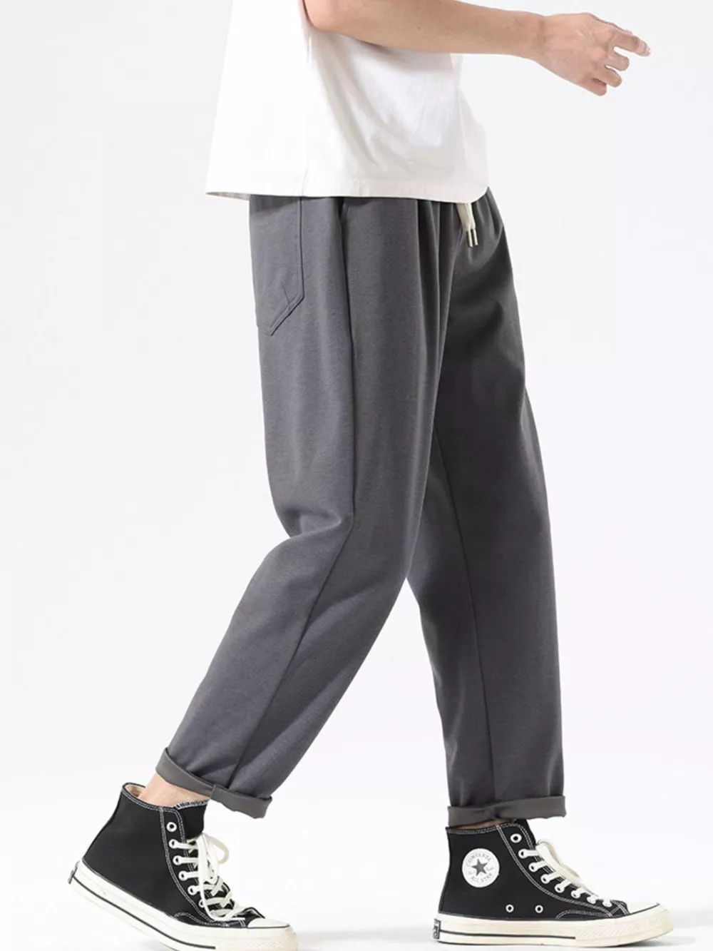 Men's Plus Size Casual Drawstring Pants, image 5