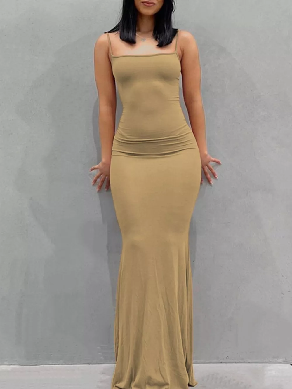 Spaghetti Strap Bodycon Maxi Dress, image 8