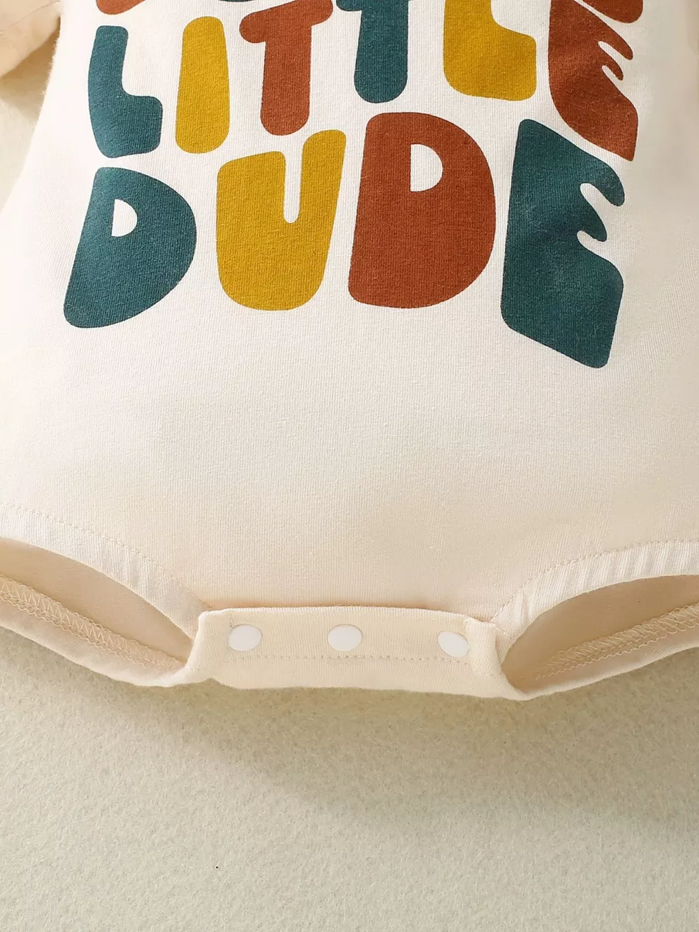 Children's Dad's Little Dude Graphic Short Sleeve One-Piece, image 3