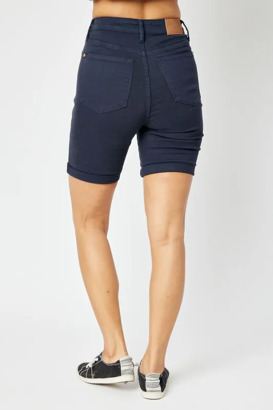 Full Size High Waist Tummy Control Bermuda Shorts, image 5