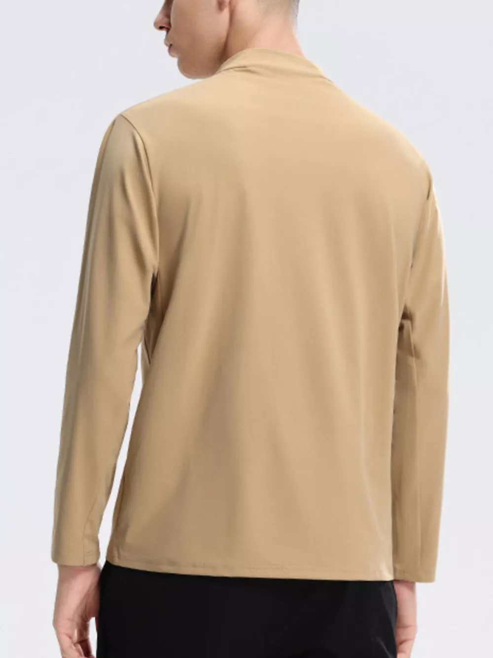 Men's Plus Size Solid Color Long Sleeve Active Top, image 8
