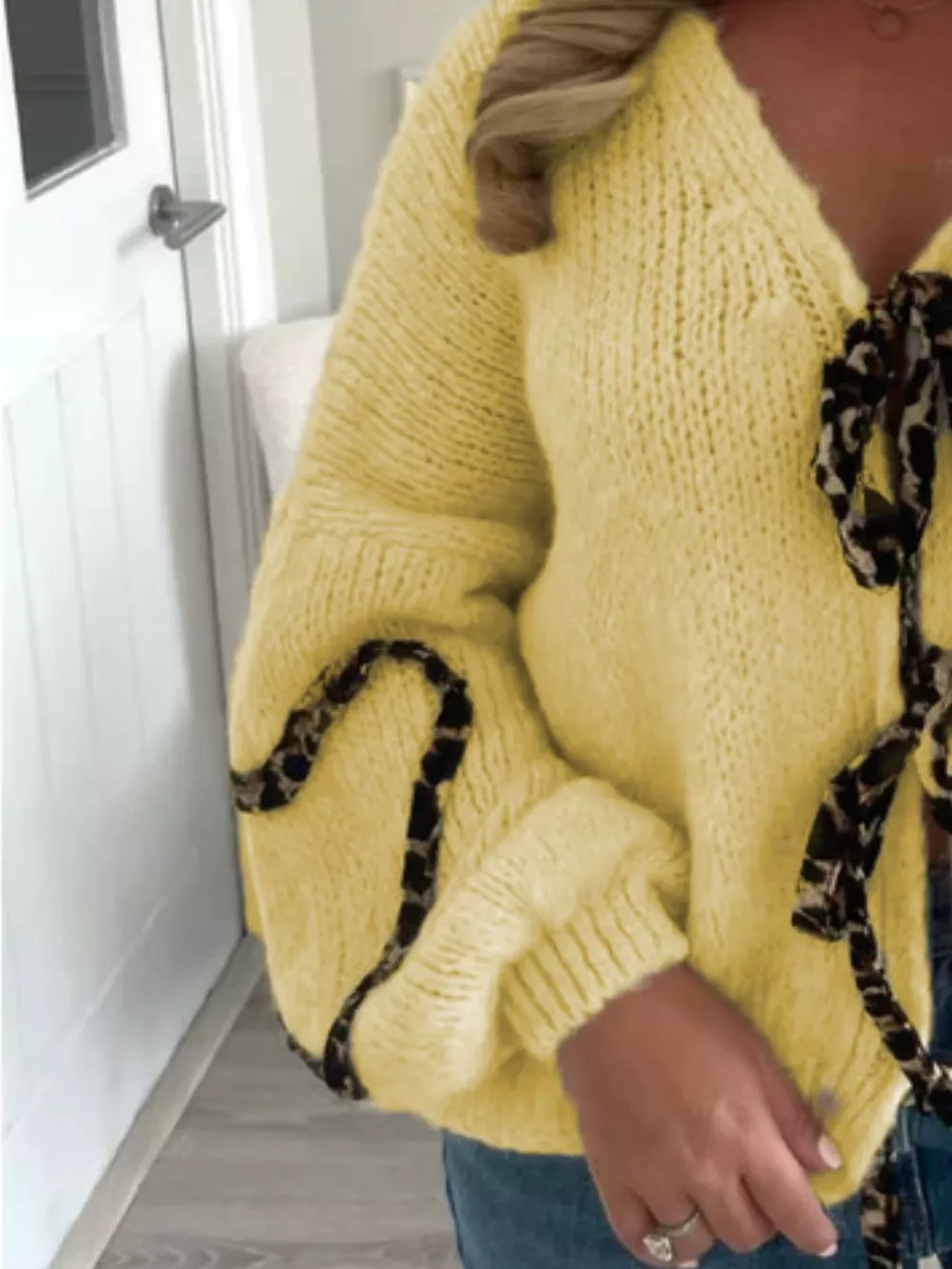 Tie Front Long Sleeve Sweater, image 9