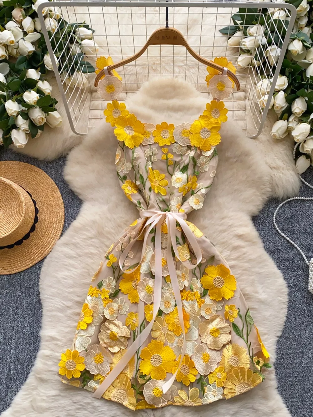 Floral Tie Waist Mini Dress, image 14
