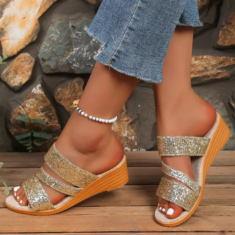 Round Toe Wedge Sandals, image 13