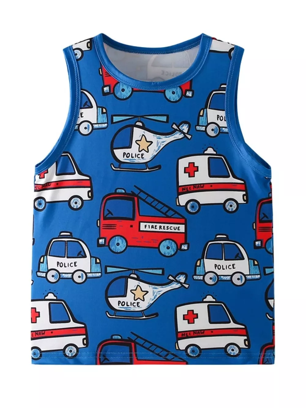 Children's Vehicle Print Tank