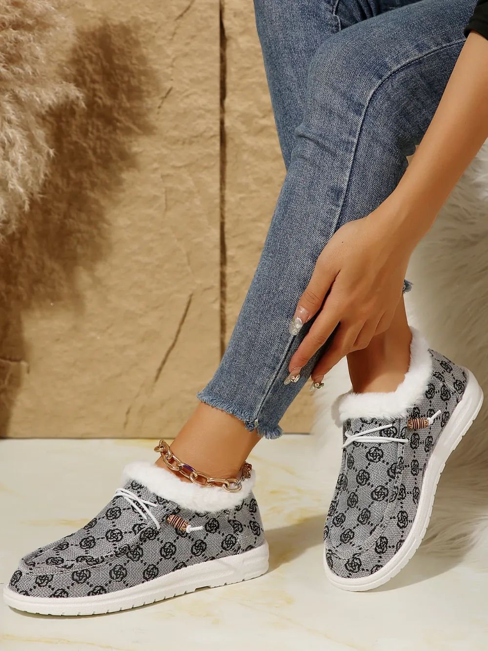 Printed Round Toe Flat Slip-Ons, image 20