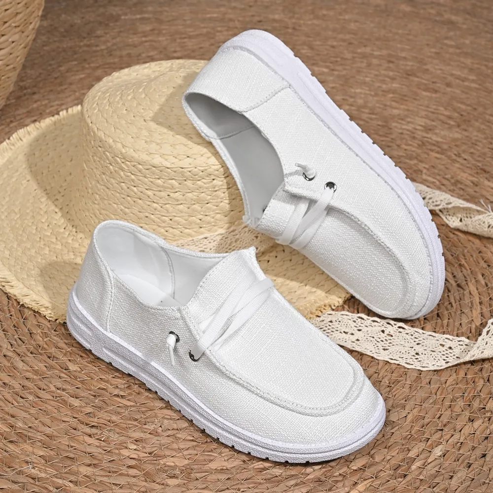 Round Toe Canvas Slip-Ons, image 8