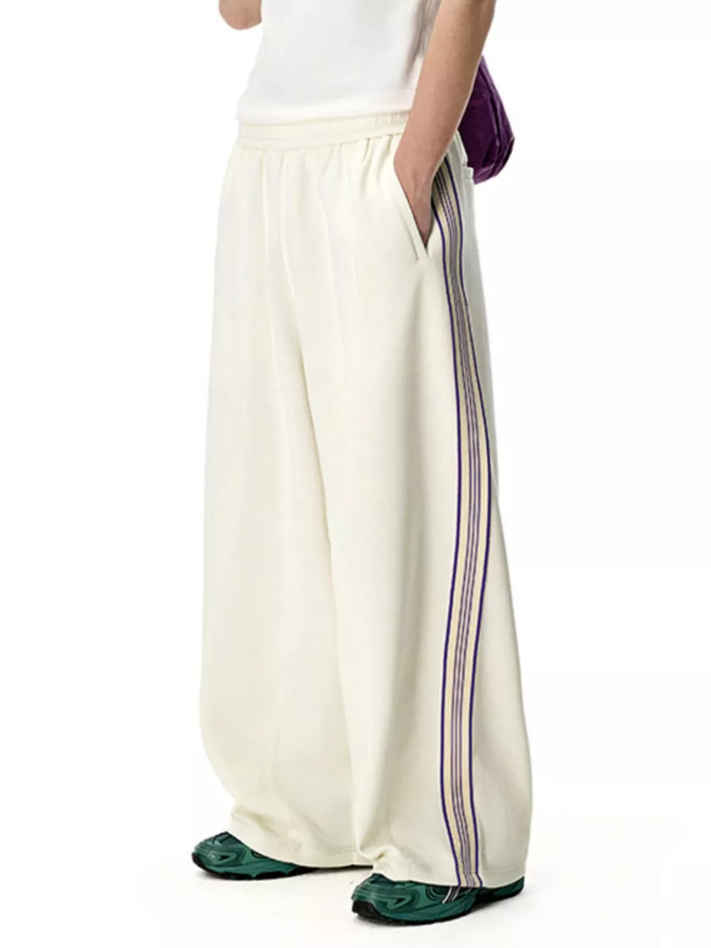Men's Side Striped Wide Leg Pants, image 10